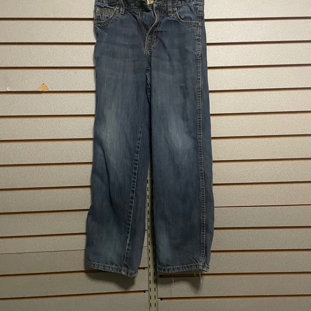 Wrangler Boys Straight Leg‎ Jeans Medium Wash Blue Adjustable Waist Size 10 Reg